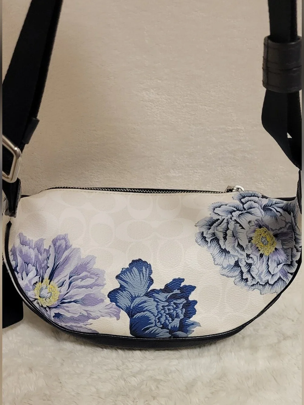 Coach White Floral Belt Bag